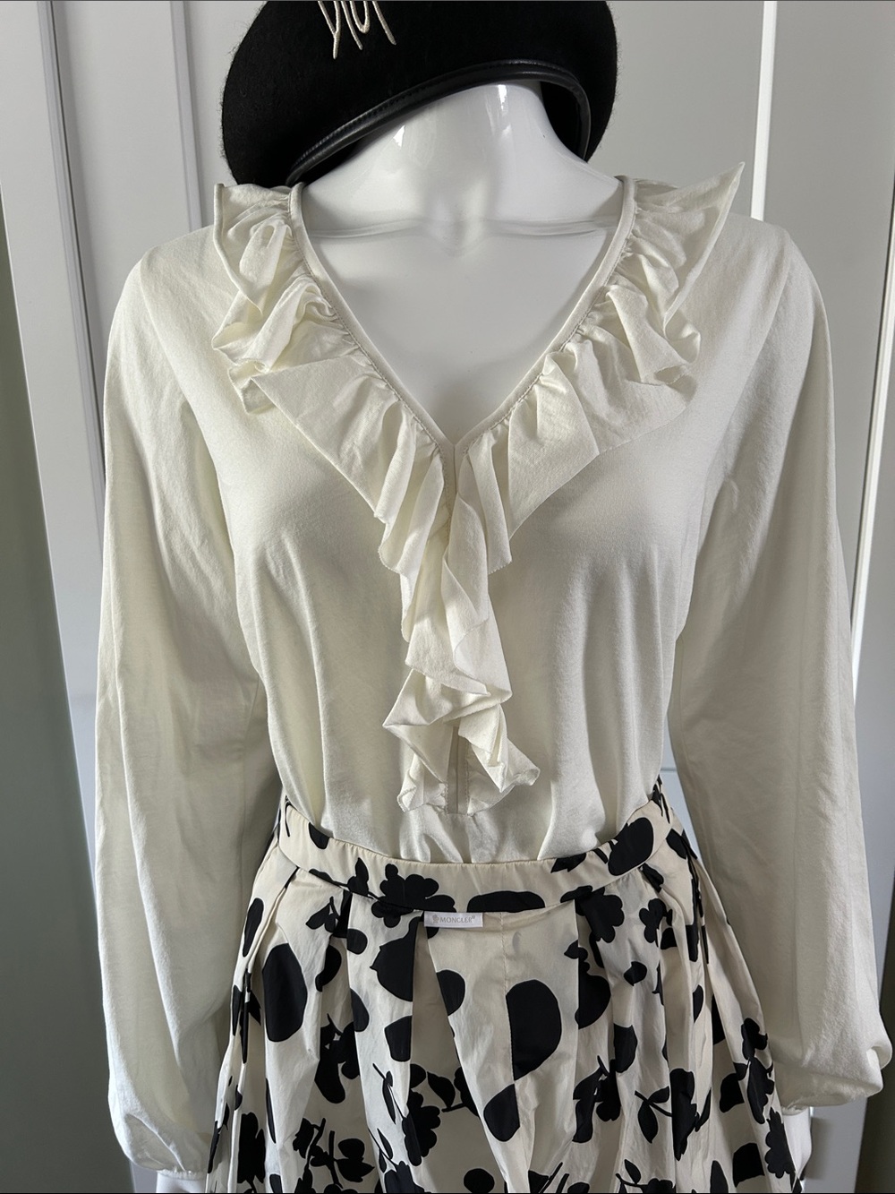 NATION LTD Giorgio Flouncetop in Porcelain | Size Small | New With Tags - Picture 12 of 16